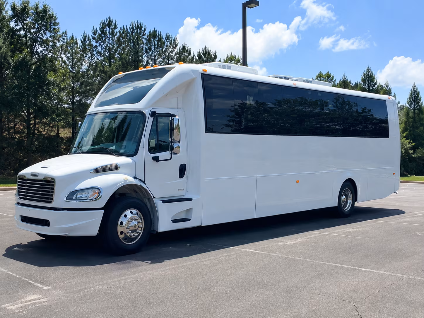 Passenger seating aboard a party bus rental serving Wellington