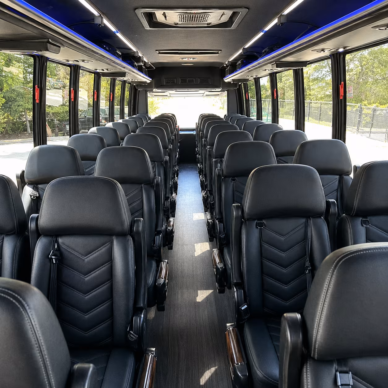 Wellington Airport Shuttle & Transportation party bus interior