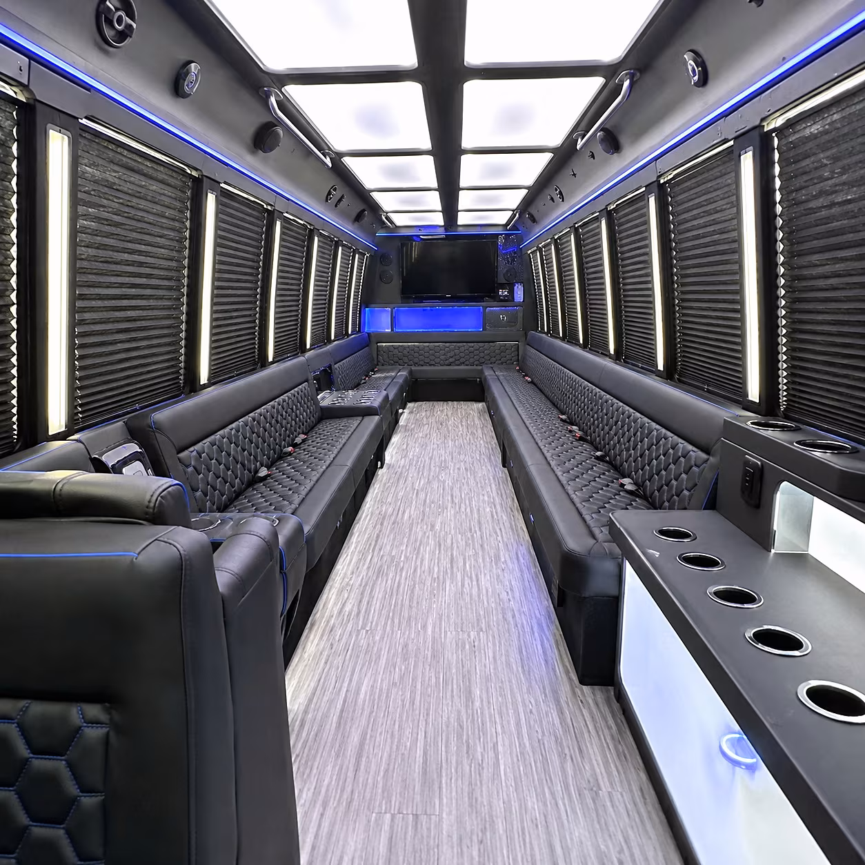 Wellington Bachelor & Bachelorette Transportation party bus interior
