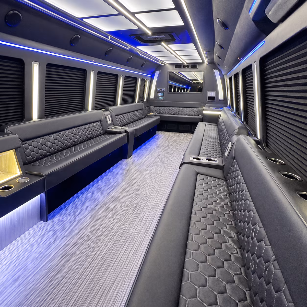 Wellington Bachelor & Bachelorette Transportation party bus interior