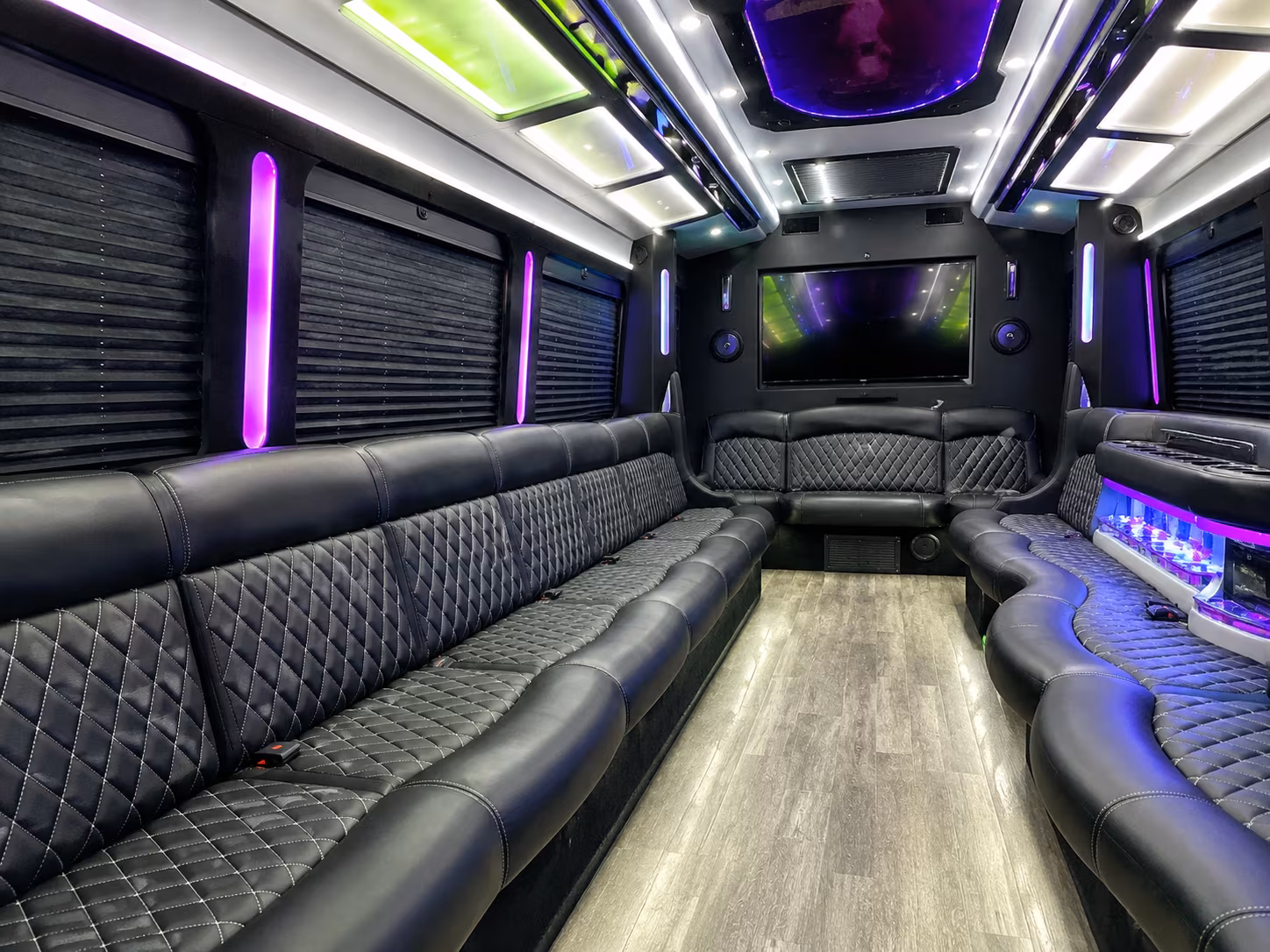 Wellington Birthday, Sweet 16, & Quinceañera Transportation party bus exterior
