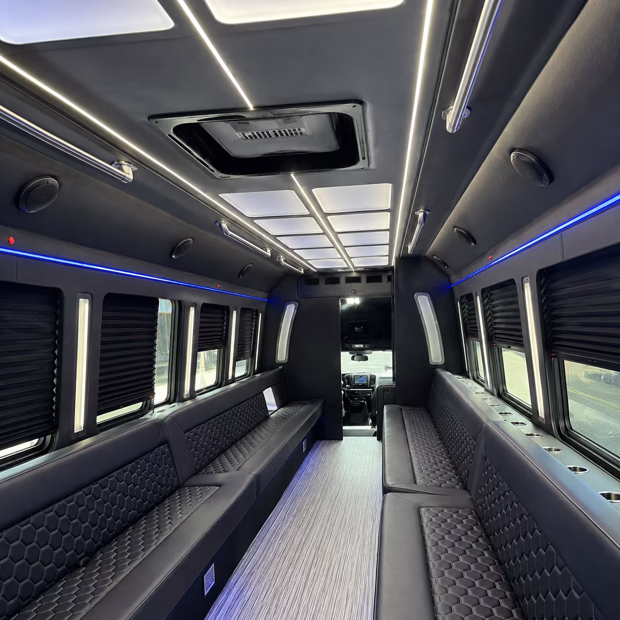 Wellington Private Event Transportation party bus interior