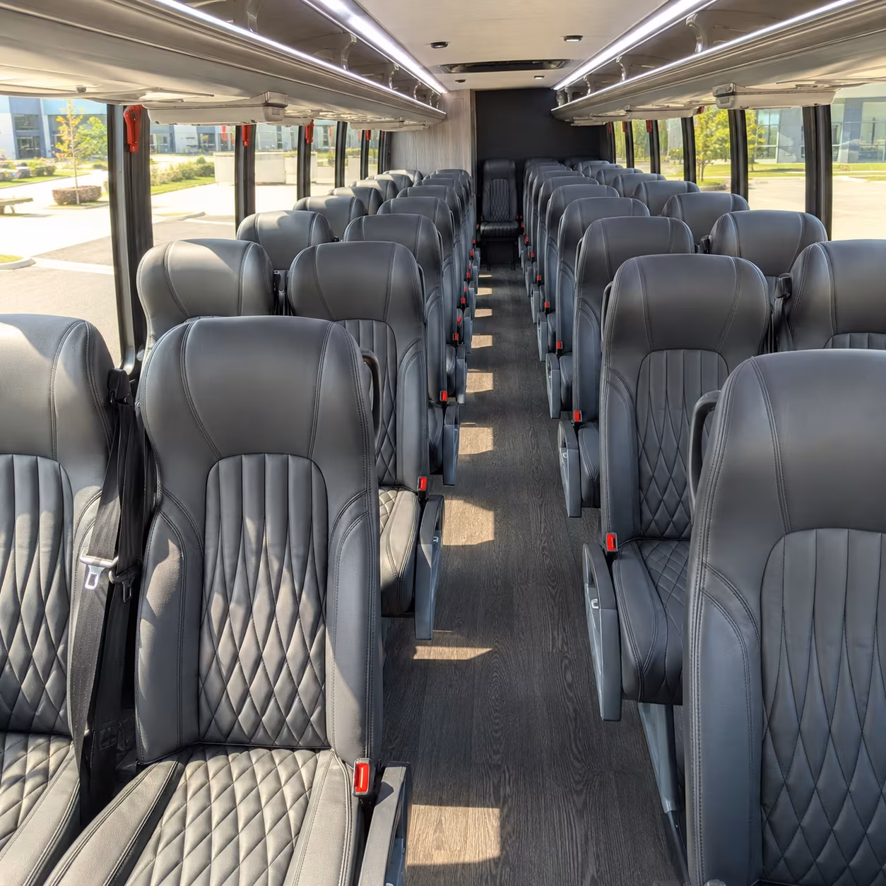 Wellington School Event Transportation party bus interior