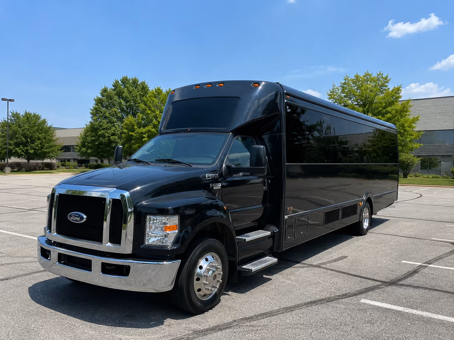 Wellington Sporting Event Transportation party bus exterior