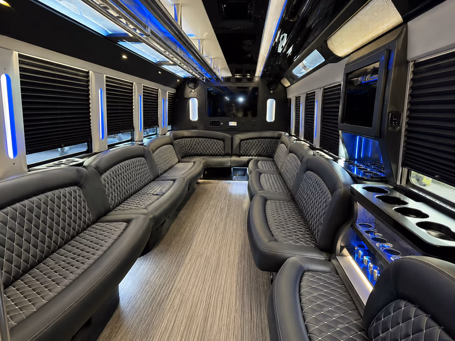 Wellington Sporting Event Transportation party bus exterior